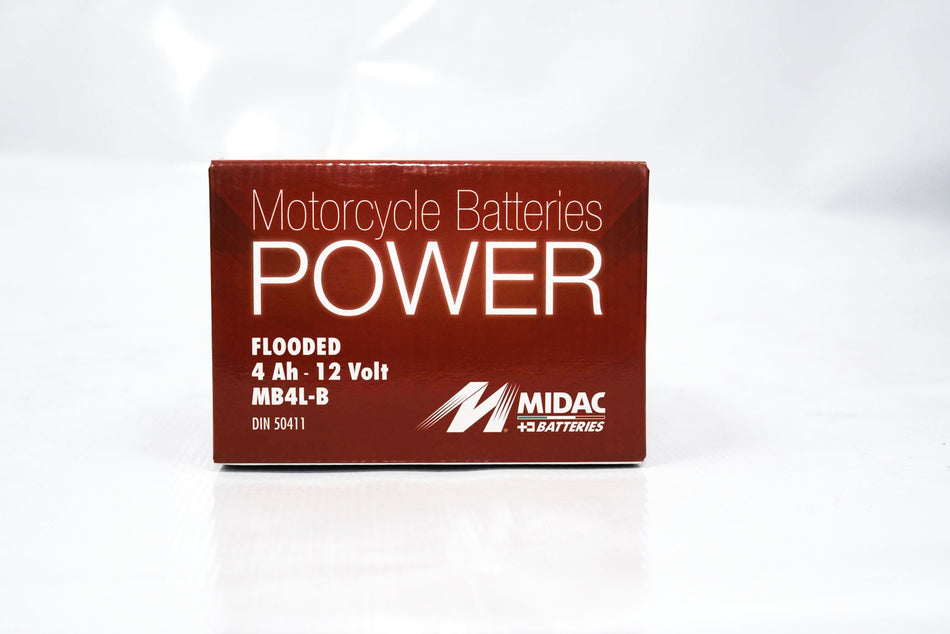 Bateria MIDAC POWER MB4L-B – 12V 4Ah (Motos)
