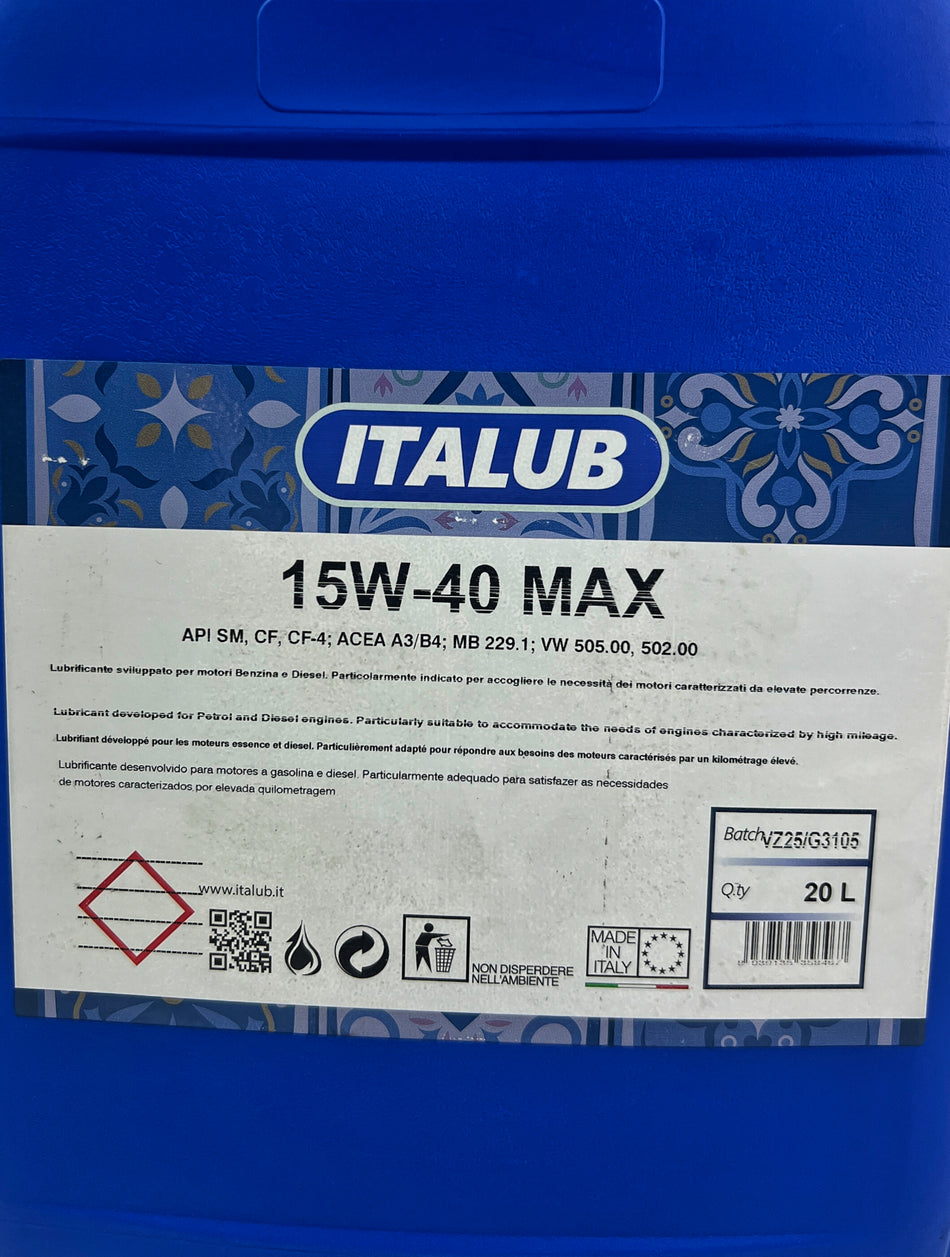 Lubrificante Italub 15W-40 MAX