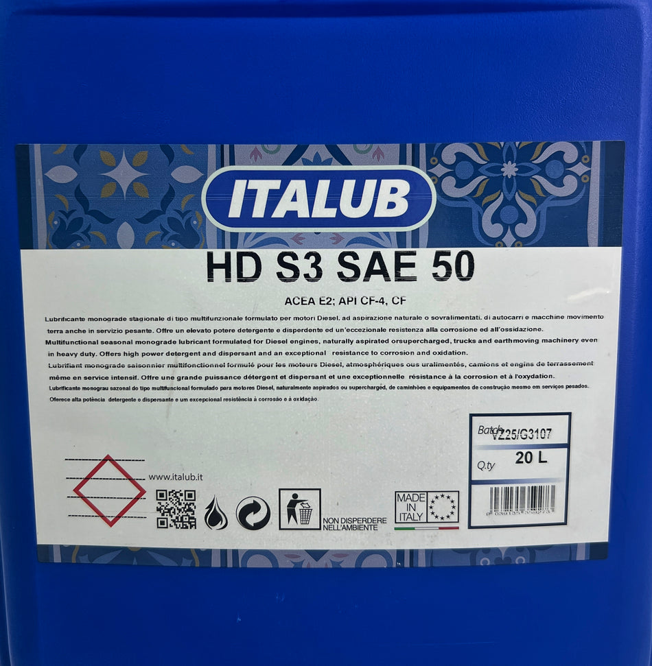 Lubrificante ITALUB HD S3 SAE 50