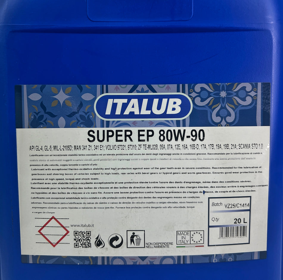 Lubrificante ITALUB SUPER EP 80W-90